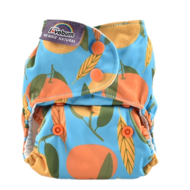 Newbie Natural Organic Cotton All-in-One Newborn Reusable Nappy