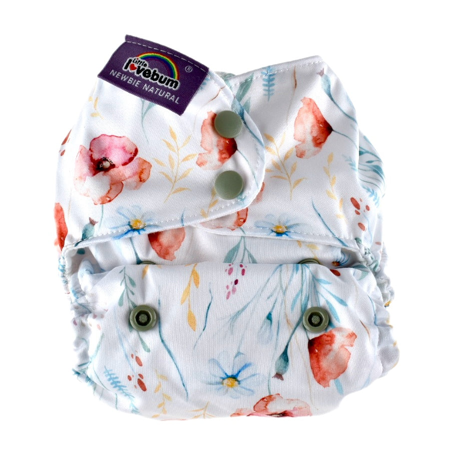 Newbie Natural Organic Cotton All-in-One Newborn Reusable Nappy