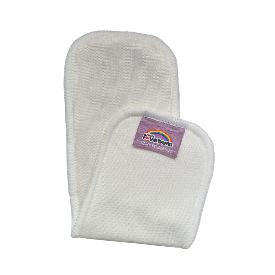 Little Lovebum Newborn Bamboo Cloth Nappy Insert - 3 pack Diaper Liners