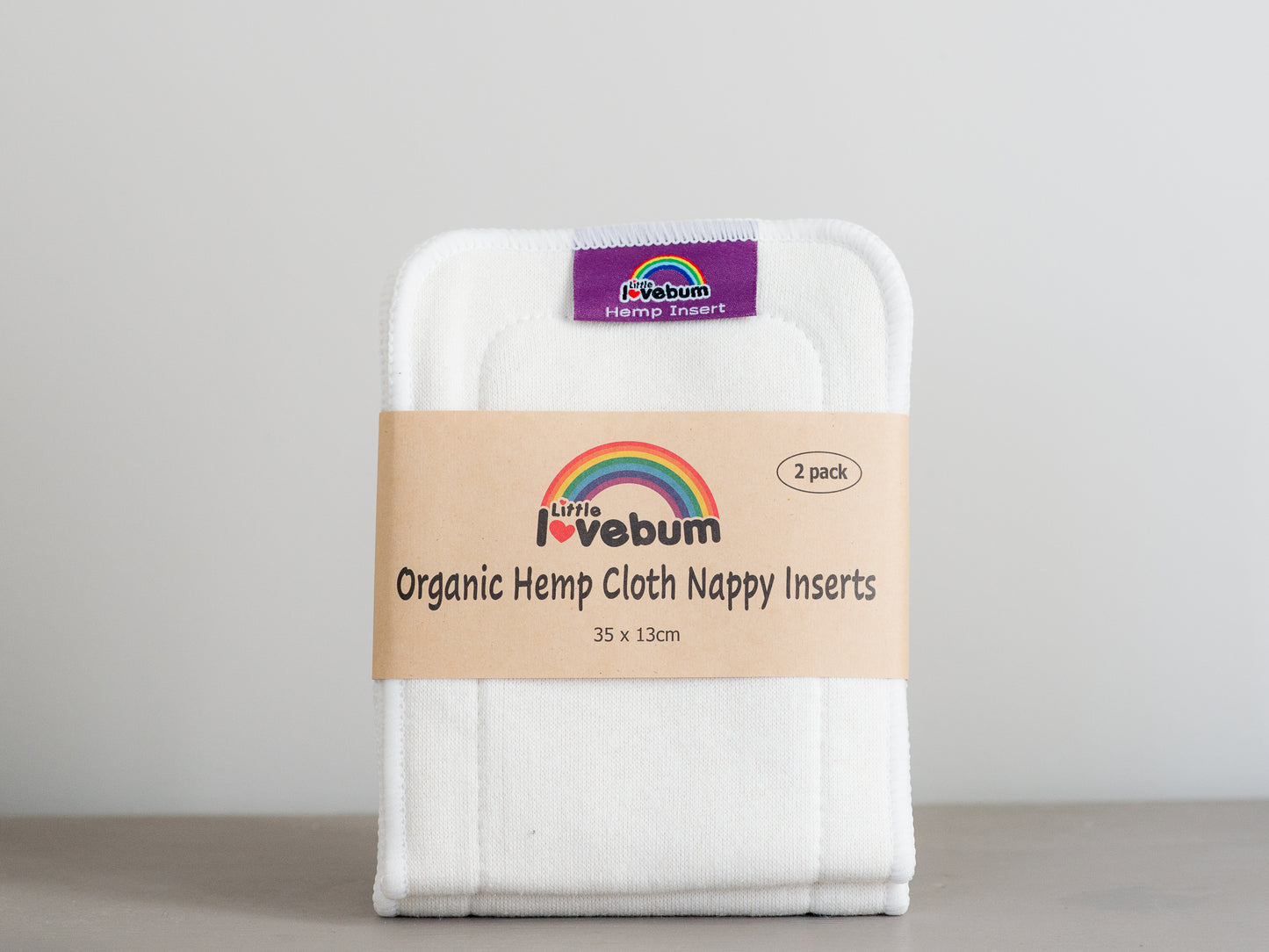 Little Lovebum Organic Hemp Cloth Nappy Insert - 2 pack Diapers