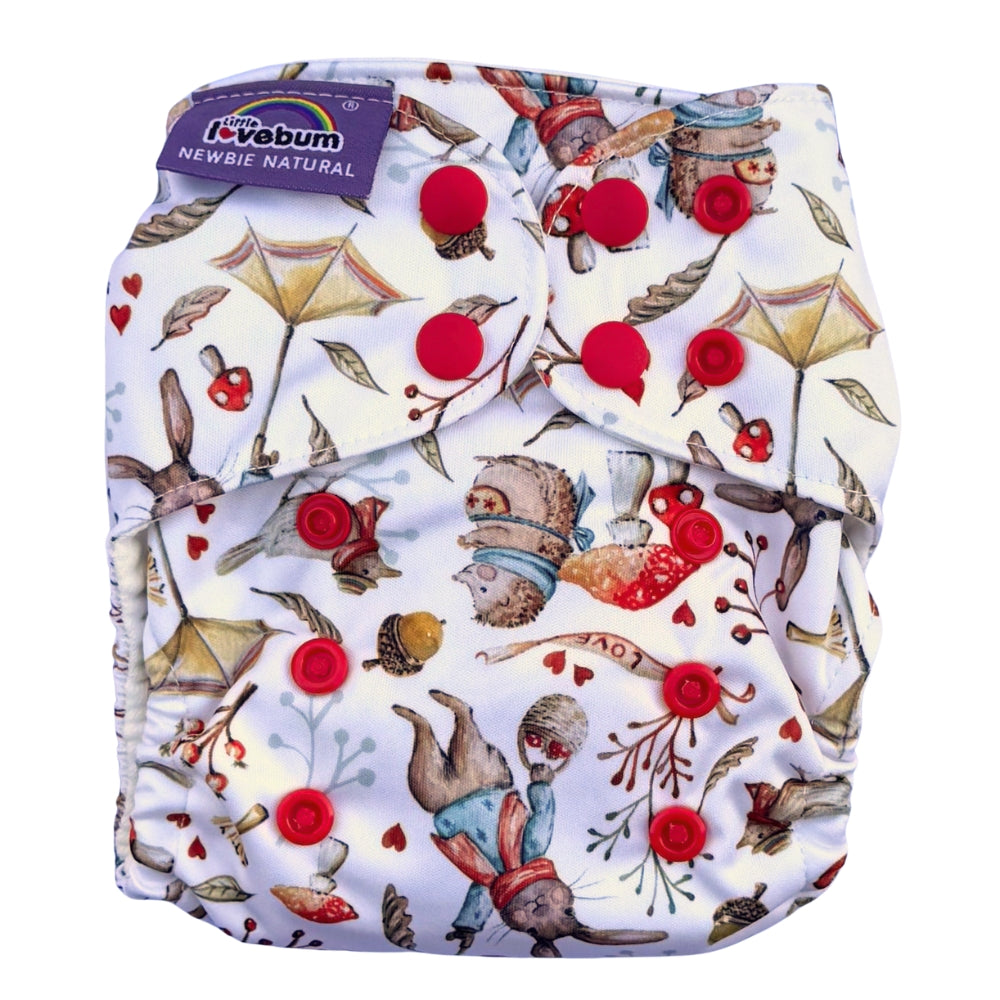 Newbie Natural Organic Cotton All-in-One Newborn Reusable Nappy