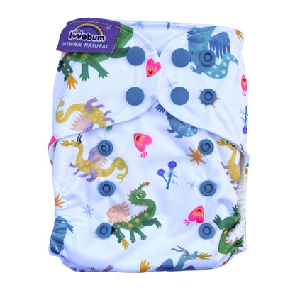 Newbie Natural Organic Cotton All-in-One Newborn Reusable Nappy