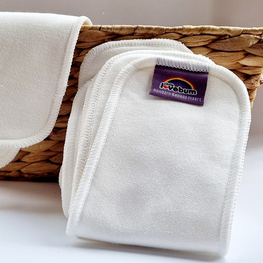 Little Lovebum Newborn Bamboo Cloth Nappy Insert - 3 pack Diaper Liners