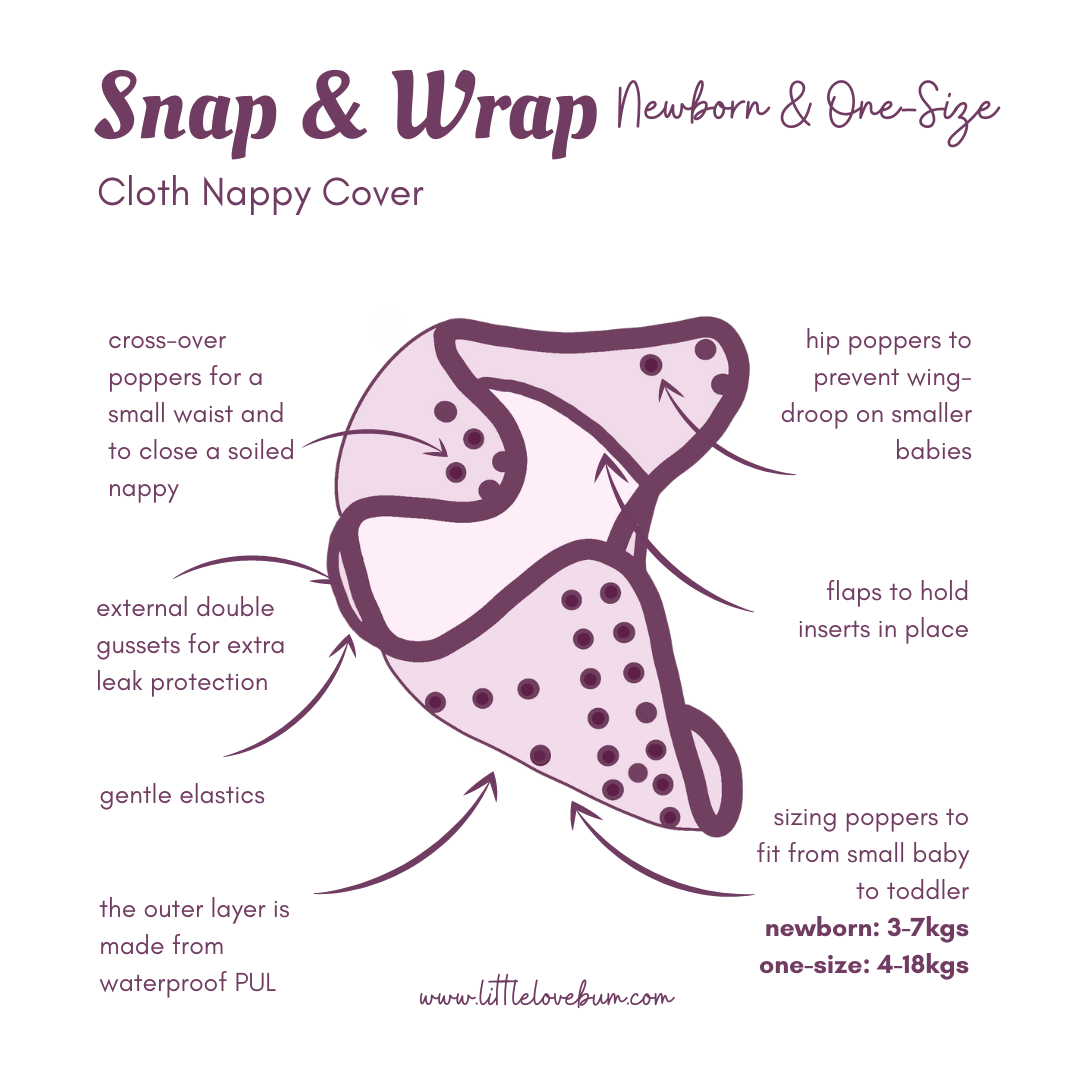 Snap & Wrap Cloth Nappy Covers – Little Lovebum